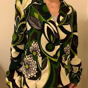Velvet-like fabric blazer in Excellent condition